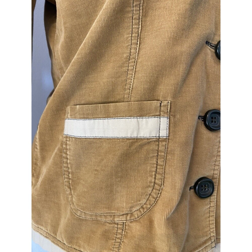 Vintage Y2K Solitaire Women's Corduroy Blazer Size M Camel Academia Indie Sleaze - Picture 7 of 12